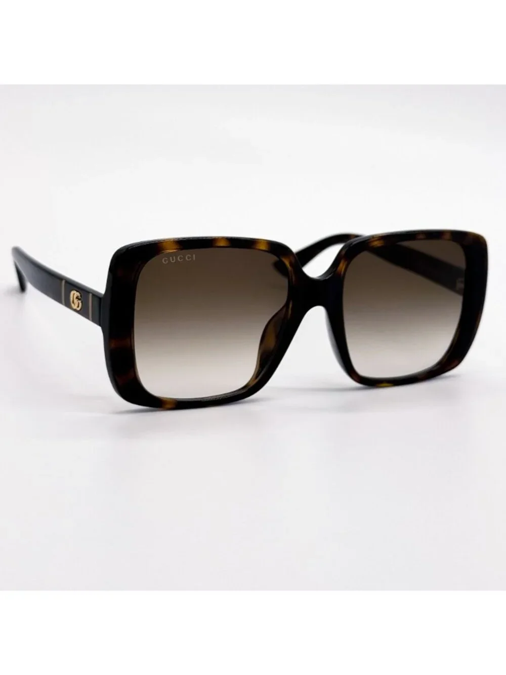 New Gucci Havana Brown Square Women Sunglasses GG0632SA 002